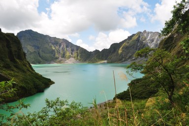 The volcanic crater lake of Mt. Pinatubo